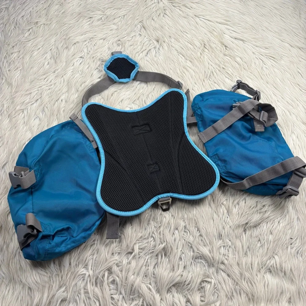 Kurgo Blue‎ Baxter Dog Backpack Saddlebag Pack Adjustable Saddlebag Hiking